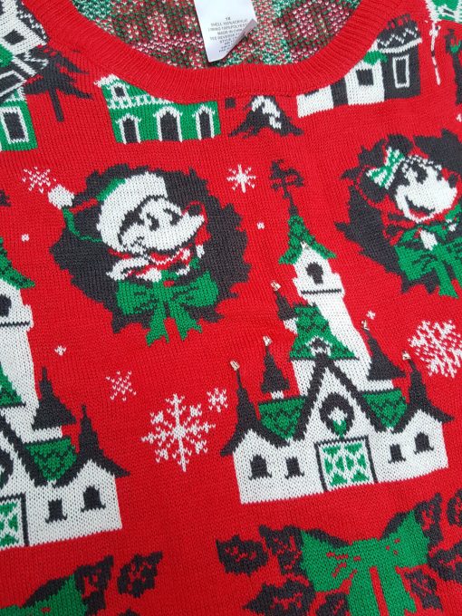 Disney Parks Mickey & Minnie Mouse Light Up Christmas Jumper XL X-Large