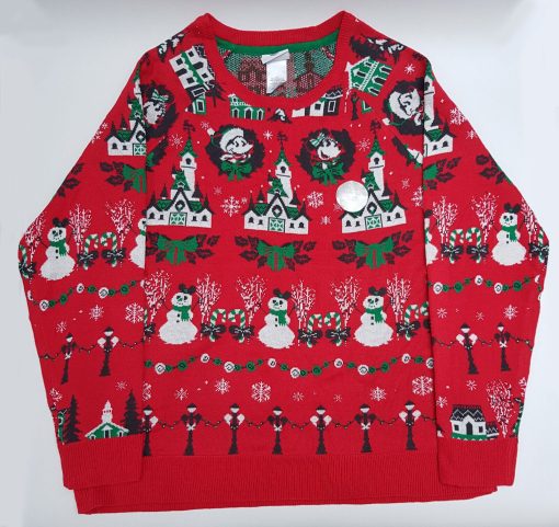 Disney Parks Mickey & Minnie Mouse Light Up Christmas Jumper XL X-Large