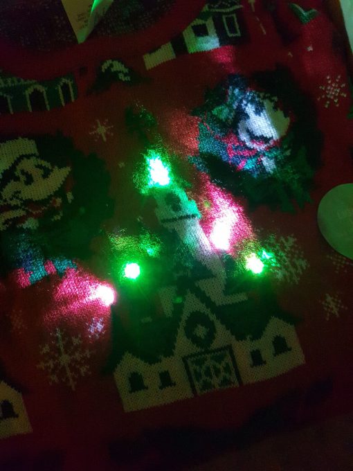 Disney Parks Mickey & Minnie Mouse Light Up Christmas Jumper XL X-Large