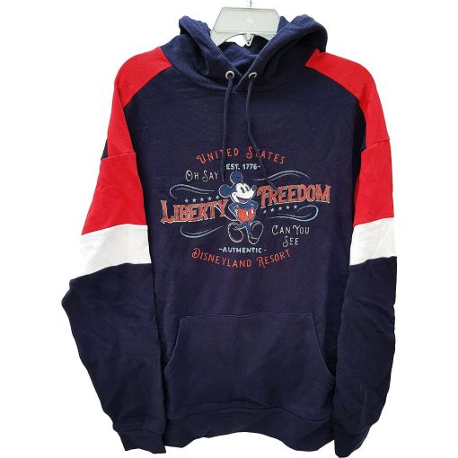 Disney Parks Mickey Mouse Americana Pullover Hoodie Jumper Mens Large L