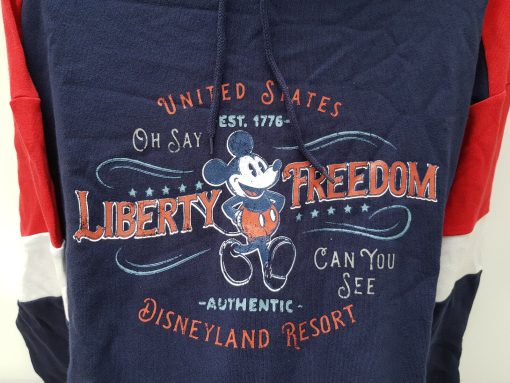 Disney Parks Mickey Mouse Americana Pullover Hoodie Jumper Mens Large L