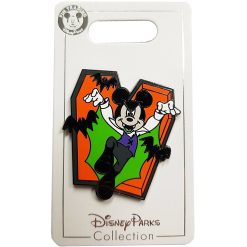 Disney Parks Mickey Mouse Dracula In Coffin MNSSHP 2019 Pin Trading Badge