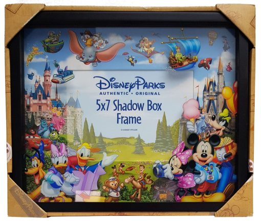 Disney Parks Mickey Mouse & Friends Shadow Box Photo Frame For 5"x7" Picture