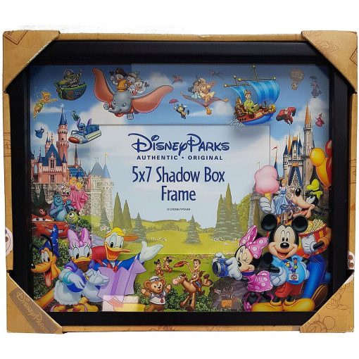 Disney Parks Mickey Mouse & Friends Shadow Box Photo Frame For 5"x7" Picture