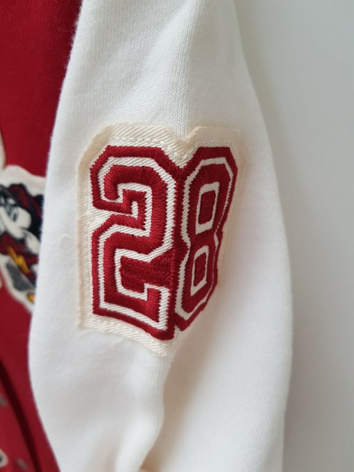 Disney Parks Mickey Mouse Red & White Baseball Sport Jacket - Small