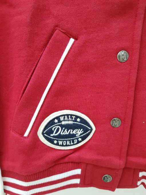 Disney Parks Mickey Mouse Red & White Baseball Sport Jacket - Small