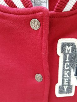 Disney Parks Mickey Mouse Red & White Baseball Sport Jacket - Small