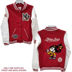 Disney Parks Mickey Mouse Red & White Baseball Sport Jacket - Small