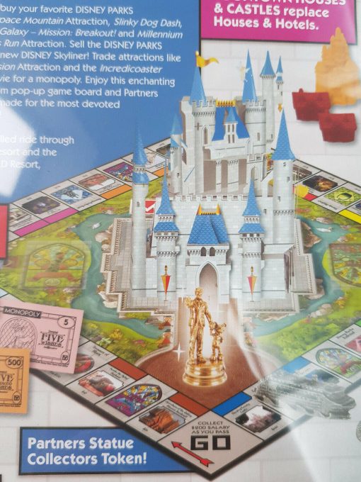 Disney Parks Monopoly Theme Park Edition With Pop Up Castle