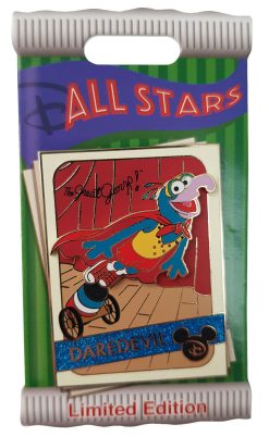 Disney Parks Muppets Gonzo Daredevil Trading Cards Pin Trading Badge