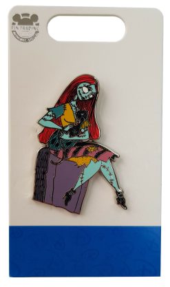 Disney Parks Nightmare Before Christmas Sally Black & Cat Pin Trading Badge