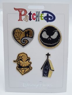 Disney Parks Patched Nightmare Before Christmas 4 x Embroidered Patches Fabric Patch