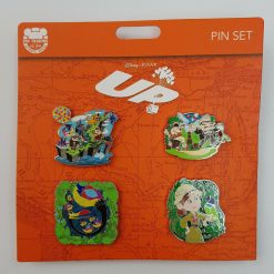 Disney Parks Pixar Up Carl Ellie Russell Dug 4 Pin Badge Trading Set