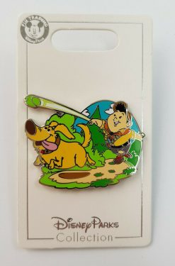 Disney Parks Pixar Up Russell & Dug Dog Fetch Pin Trading Badge