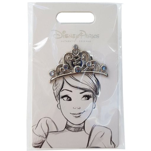 Disney Parks Princess Cinderella Tiara Pin Trading Badge