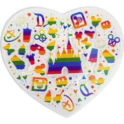 Disney Parks Rainbow Heart Snacks Fridge Magnet