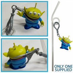 Disney Parks Toy Story Alien Plastic Straw/ Keyring