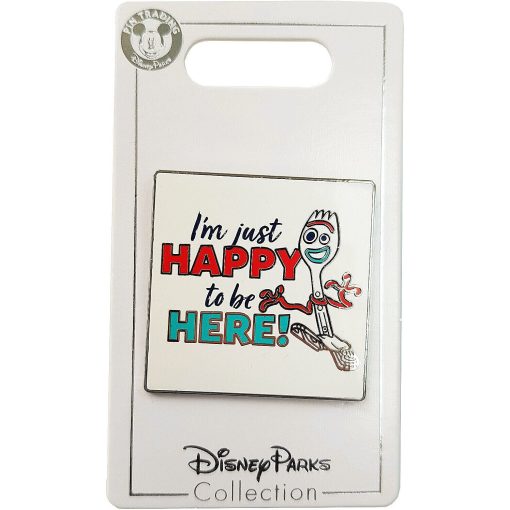 Disney Parks Toy Story Forky Just Happy To Be Here Pin Trading Badge