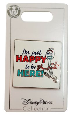 Disney Parks Toy Story Forky Just Happy To Be Here Pin Trading Badge