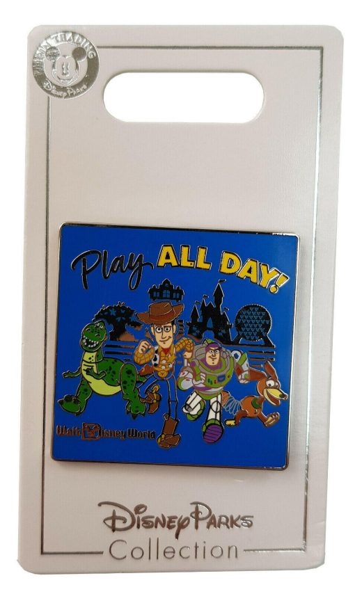 Disney Parks Toy Story Play All Day Pin Trading Badge