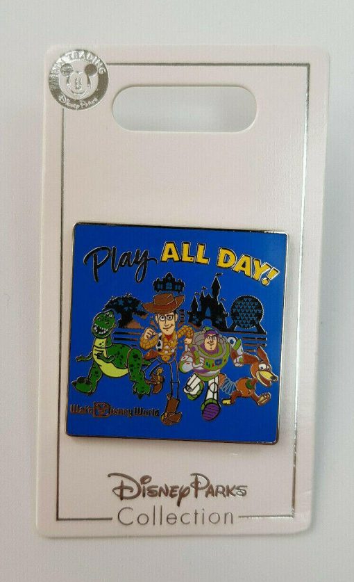 Disney Parks Toy Story Play All Day Pin Trading Badge