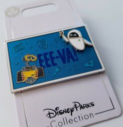 Disney Parks Wall-E & Eve Eee-Va! Layered Pin Trading Badge