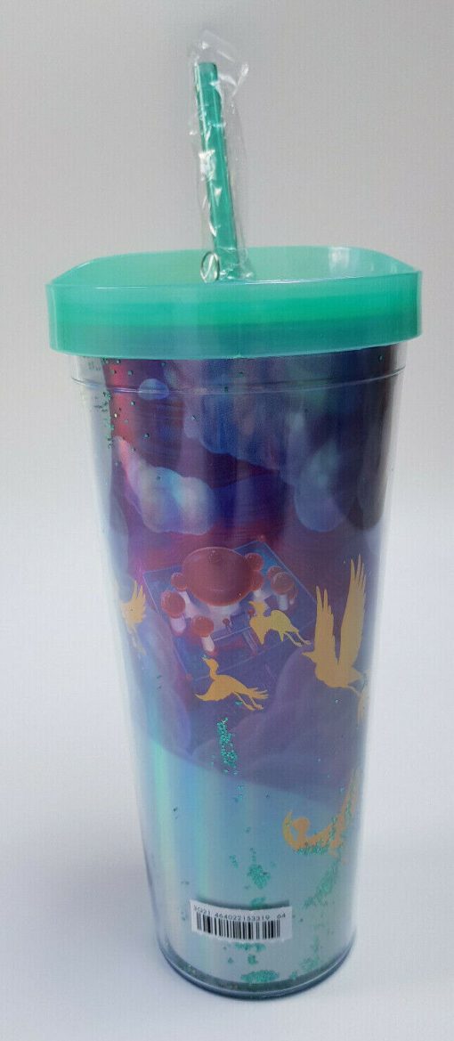 Disney Store Aladdin Princess Jasmine Plastic Tumbler With Straw And Brush