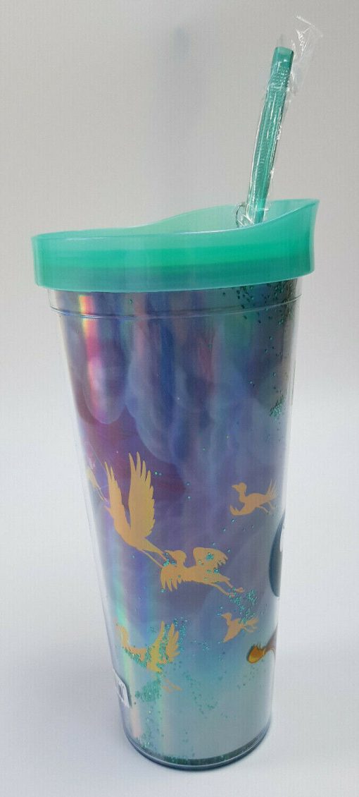 Disney Store Aladdin Princess Jasmine Plastic Tumbler With Straw And Brush