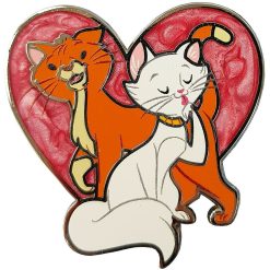 Disney Store Aristocats O'Malley & Duchess Cat Pin Trading Badge