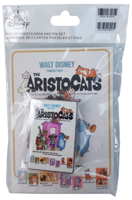 Disney Store Bambi & Aristocats Classic Movie Film Posters 2 Pin Badge Set