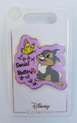 Disney Store Bambi Thumper Social Butterfly Flair Pin Trading Badge