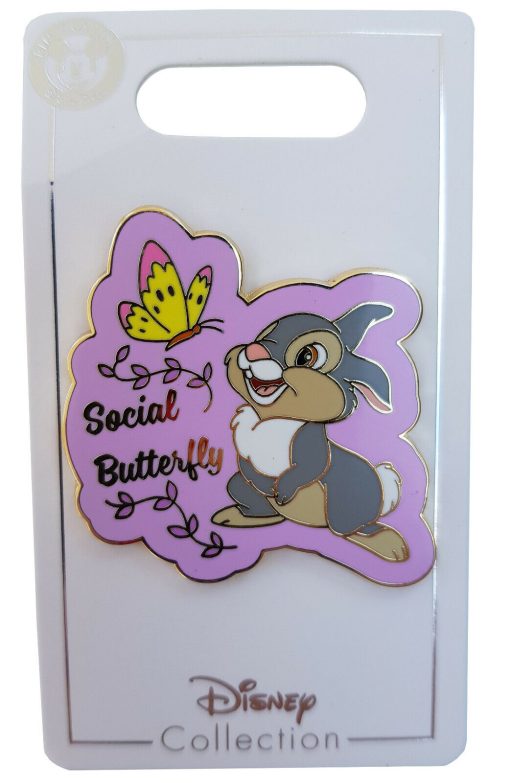 Disney Store Bambi Thumper Social Butterfly Flair Pin Trading Badge