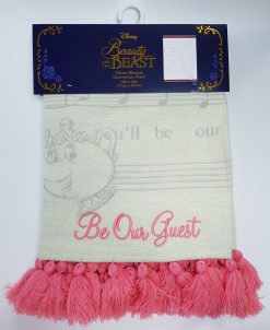 Disney Store Beauty & The Beast Be Our Guest Woven Reversible Throw Blanket