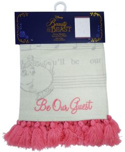 Disney Store Beauty & The Beast Be Our Guest Woven Reversible Throw Blanket