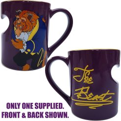 Disney Store Beauty & The Beast Heart Cut Out Mug