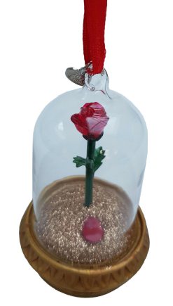 Disney Store Beauty & The Beast Light Up Rose Christmas Tree Decoration