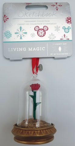 Disney Store Beauty & The Beast Light Up Rose Christmas Tree Decoration