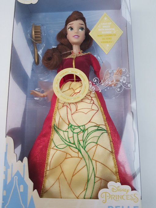 Disney Store Beauty & The Beast Princess Belle Premium Doll With Light Up Dress