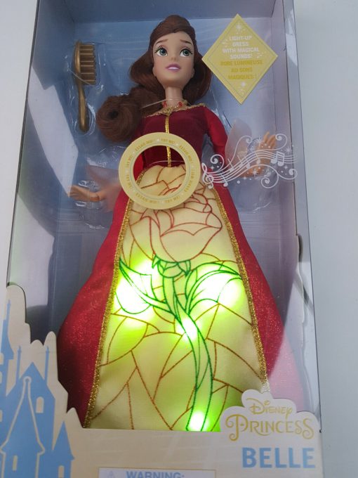 Disney Store Beauty & The Beast Princess Belle Premium Doll With Light Up Dress