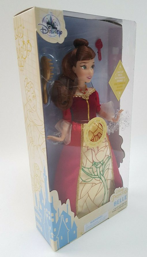 Disney Store Beauty & The Beast Princess Belle Premium Doll With Light Up Dress