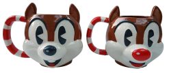 Disney Store Chip And Dale Walts Holiday Lodge Christmas Pair Of Mugs