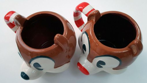 Disney Store Chip And Dale Walts Holiday Lodge Christmas Pair Of Mugs