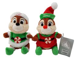 Disney Store Chip & Dale Holiday Cheer Christmas Plush Soft Toy