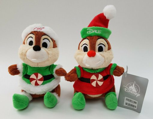 Disney Store Chip & Dale Holiday Cheer Christmas Plush Soft Toy