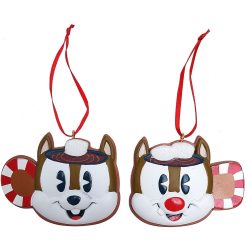 Disney Store Chip N & Dale Mug Shaped Christmas Tree Decorations