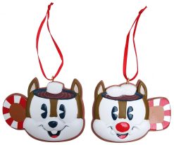 Disney Store Chip N & Dale Mug Shaped Christmas Tree Decorations