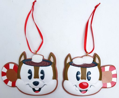 Disney Store Chip N & Dale Mug Shaped Christmas Tree Decorations