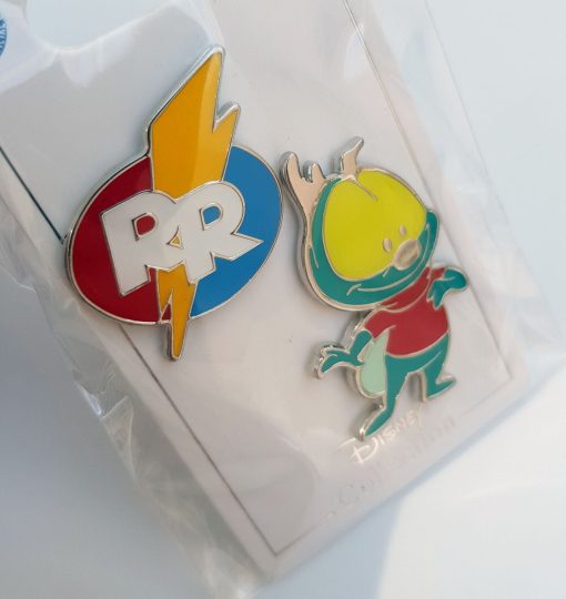 Disney Store Chip N Dale Rescue Rangers Zipper & Logo Pin Badge Trading Set