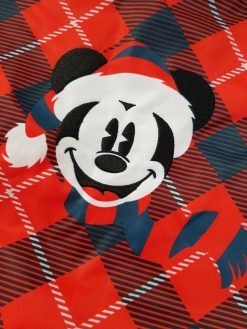 Disney Store Christmas Holiday Lodge Mickey Mouse Bag Plaid Tote Shoulder Shopper