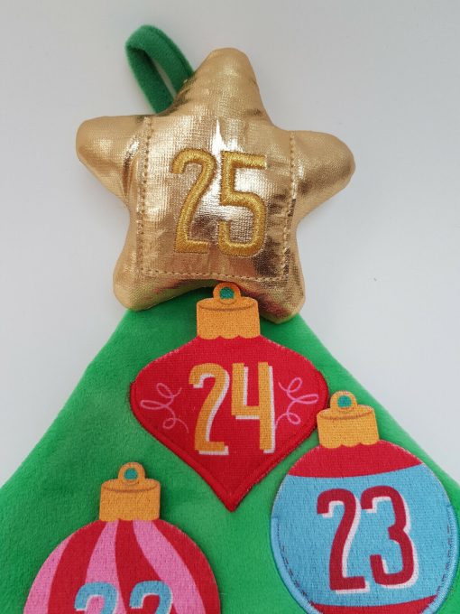 Disney Store Christmas Tree Wall Hanging Plush Advent Calendar